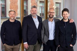Grundarna av Singular Studios tillsammans med NOVAs vd Michael Jäderlind