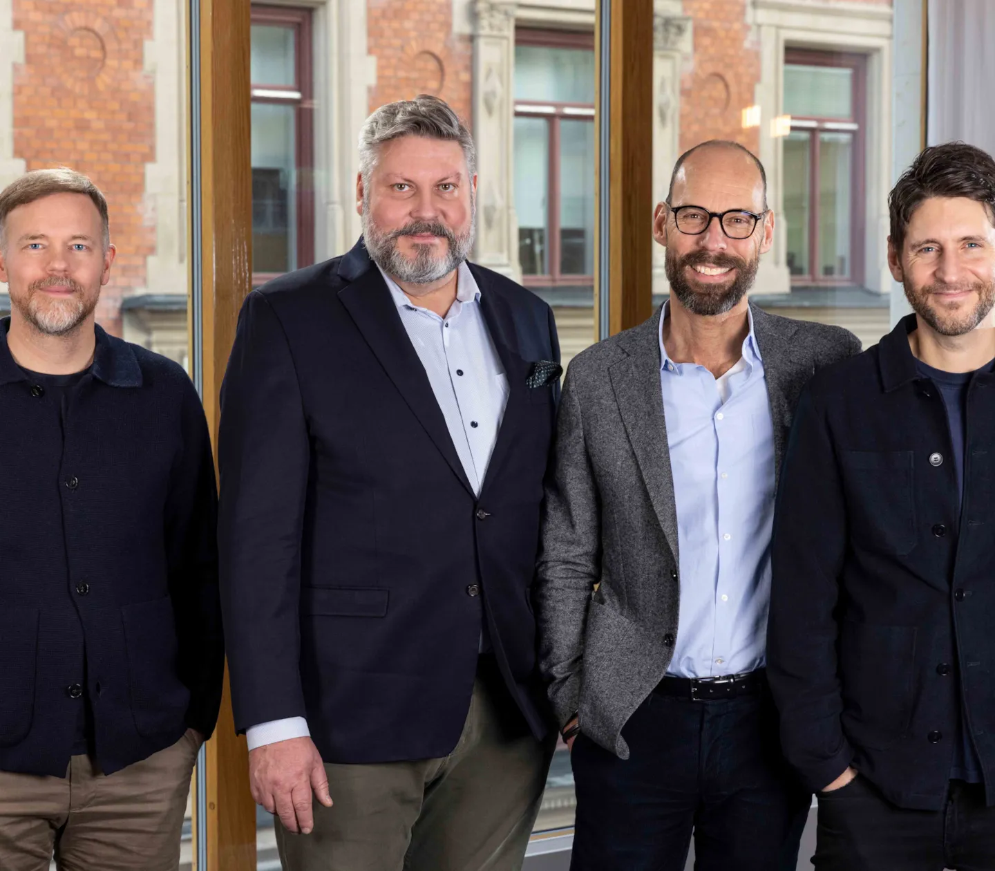 Grundarna av Singular Studios tillsammans med NOVAs vd Michael Jäderlind