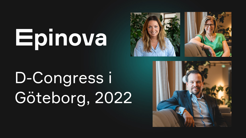kollage med Epinova-logga och tre personer