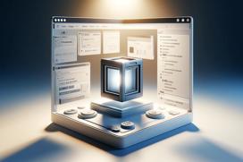 Futuristic image of using Blazor in Optimizely CMS