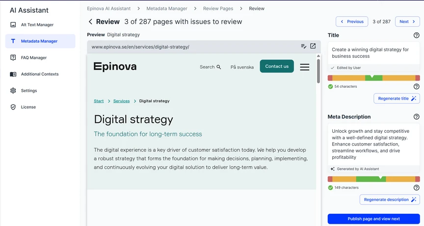 Screenshot of a webpage titled