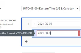 Example of string list validation
