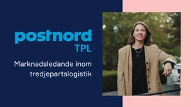 PostNord TPL logga och porträtt på Felicia Spenner