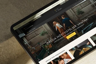 Skärmbild av Elite Hotels nya webbplats med olika paketerbjudanden