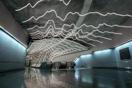 bilden föreställer tunnelbane-rulltrappa i Stockholm