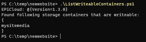 ListWriteableContainers script
