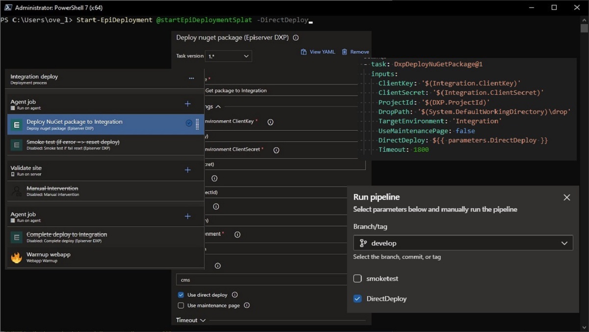 Epinova DXP deployment environment