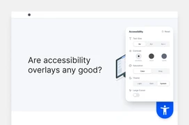 A wireframe with an accessibility overlay
