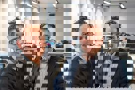 Mårten och Martin i kontorsmiljö