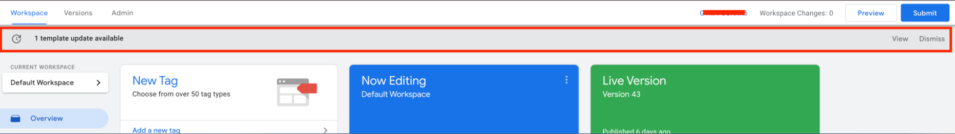 Skärmklipp på hur det kan se ut i Google Tag Manager - som en tabell