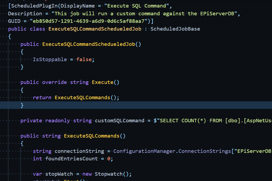 Screenshot of code