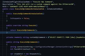 Screenshot of code