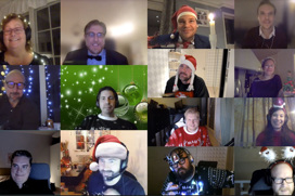 julparty online med alla kollegor