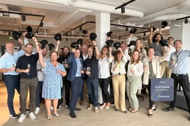 Happy people in meeting rooms