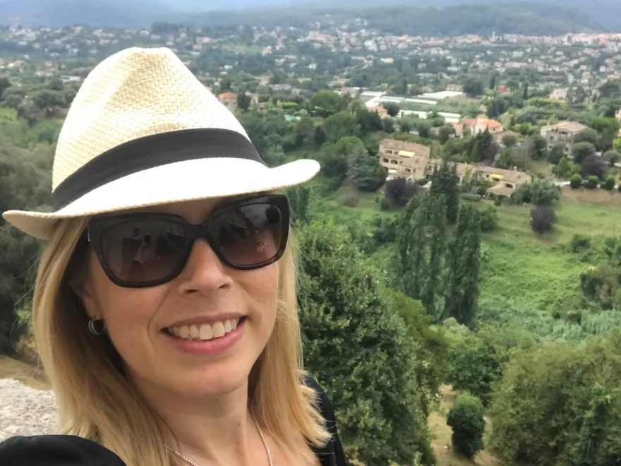 Camilla in Provence landscape
