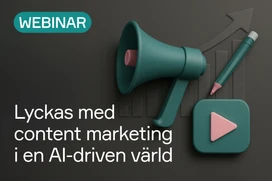 kollage med playknapp, megafon och penna i grönt