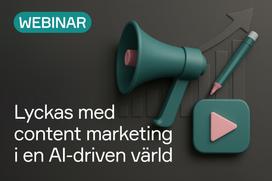 kollage med playknapp, megafon och penna i grönt