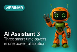 Illustration with a little robot holding up three fingers