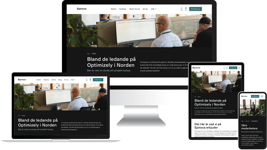 Illustration med flera bildskärmar