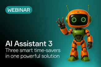 Illustration with a little robot holding up three fingers