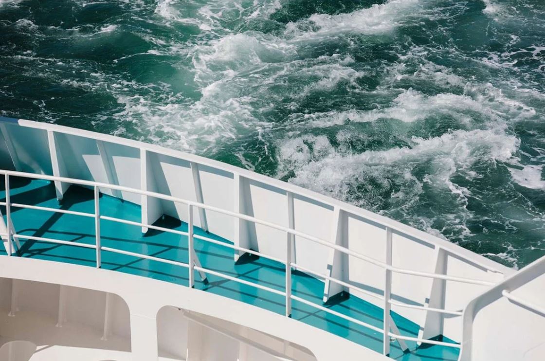 The back of a cruise ship