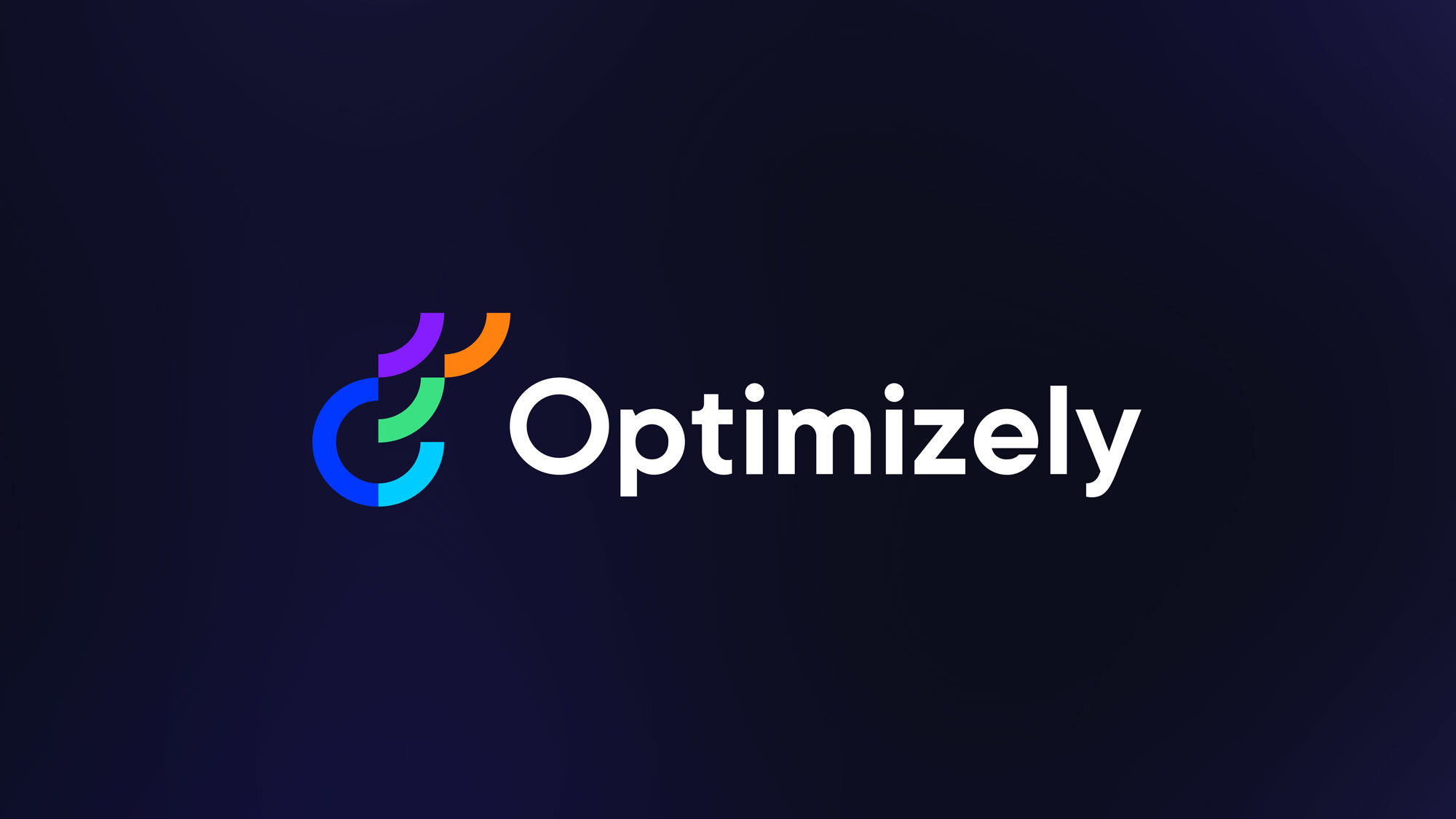 Optimizely logga mot mörk bakgrund