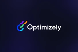 Optimizely logga mot mörk bakgrund