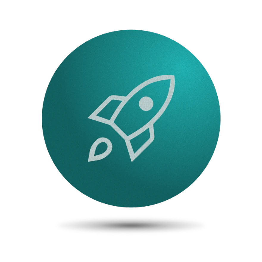 rocket inside a green circle