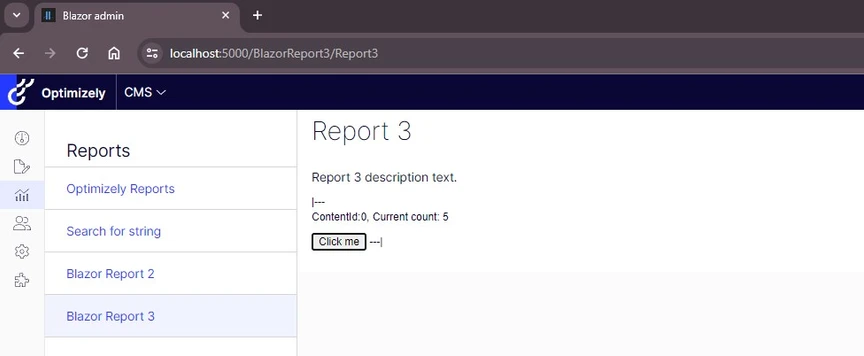 Blazor component report 3